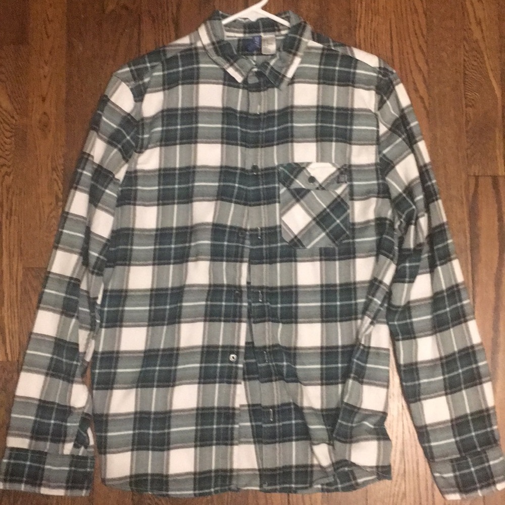 Green Black and White Flannel!
